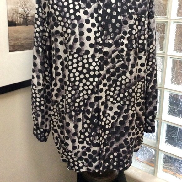 100% SILK Shirt NINO FORIERO Size XL Long Sleeve - Picture 2 of 2